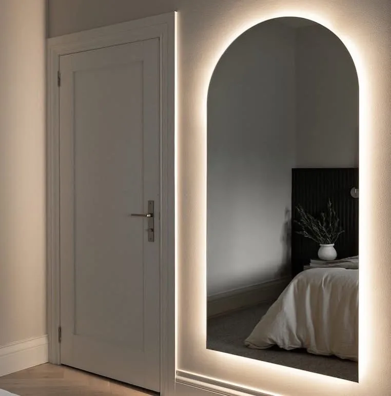Custom LED mirror installation in Dubai